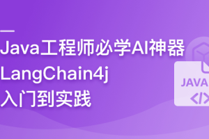 Java大模型工程能力必修课，LangChain4j 入门到实践（高清同步）