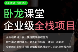 卧龙-企业级实战项目（2025全新录制）