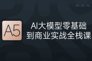 A5：第七期-AI大模型零基础到商业实战全栈课